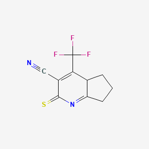 2-Sulfanylidene-4-(trifluoromethyl)-4a,5,6,7-tetrahydrocyclopenta[b]pyridine-3-carbonitrile