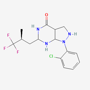 1-(2-chlorophenyl)-6-[(2S)-3,3,3-trifluoro-2-methylpropyl]-3,3a,5,6,7,7a-hexahydro-2H-pyrazolo[3,4-d]pyrimidin-4-one