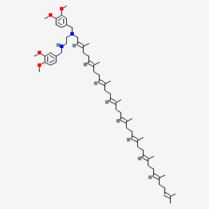 molecular formula C65H100N2O4 B1234009 N-Solanesyl-N,N'-bis(3,4-dimethoxybenzyl)ethylenediamine CAS No. 104845-40-1