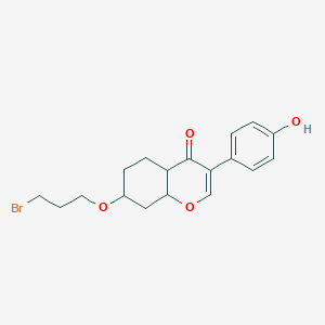 7-(3-Bromopropoxy)-3-(4-hydroxyphenyl)-4a,5,6,7,8,8a-hexahydrochromen-4-one