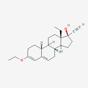 molecular formula C23H32O2 B12340097 (8R,9s,10r,13s,14s,17r)-3-ethoxy-13-ethyl-17-ethynyl-2,7,8,9,10,11,12,14,15,16-decahydro-1h-cyclopenta[a]phenanthren-17-ol 