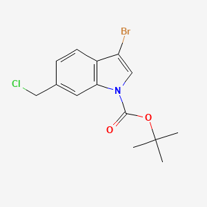 tert-Butyl 3-bromo-6-(chloromethyl)-1H-indole-1-carboxylate