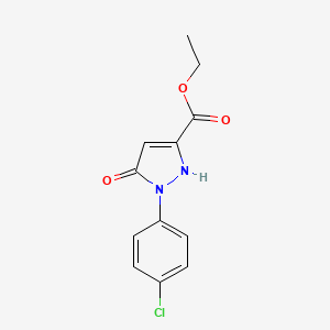 molecular formula C12H11ClN2O3 B12340142 1H-Pyrazole-3-carboxylic acid, 1-(4-chlorophenyl)-5-hydroxy-, ethyl ester CAS No. 64919-93-3