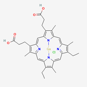 molecular formula C34H36ClGaN4O4 B12340147 Ga(iii) mesoporphyrin ix chloride 