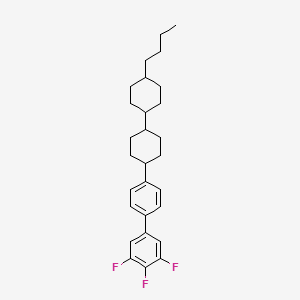 molecular formula C28H35F3 B12340151 1,1'-Biphenyl, 4'-[(trans,trans)-4'-butyl[1,1'-bicyclohexyl]-4-yl]-3,4,5-trifluoro- CAS No. 137529-42-1