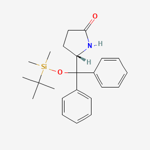 2-Pyrrolidinone, 5-[[[(1,1-dimethylethyl)dimethylsilyl]oxy]diphenylmethyl]-, (5S)-