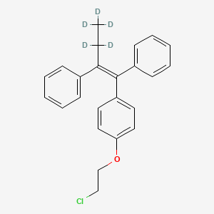 molecular formula C24H23ClO B12340156 (Z)-1-[4-(2-Chloroethoxyphenyl]-1,2-diphenyl-1-butene-4,4,5,5,5-d5 