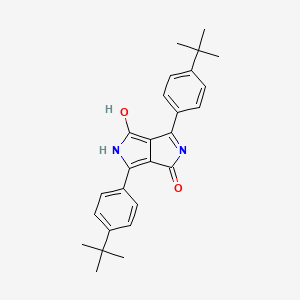 molecular formula C26H28N2O2 B12340162 Pyrrolo[3,4-c]pyrrole-1,4-dione, 3,6-bis[4-(1,1-dimethylethyl)phenyl]-2,5-dihydro- CAS No. 84632-59-7