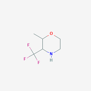 molecular formula C6H10F3NO B12340182 2-Methyl-3-(trifluoromethyl)morpholine 