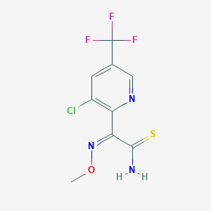 (2Z)-2-[3-chloro-5-(trifluoromethyl)pyridin-2-yl]-2-methoxyiminoethanethioamide