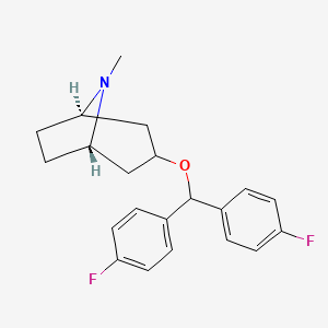 molecular formula C21H23F2NO B1234019 3alpha-Bis(4-fluorophenyl)methoxytropane 
