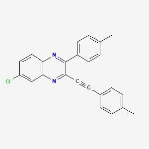 molecular formula C24H17ClN2 B12340201 6-Chloro-2-(p-tolyl)-3-(p-tolylethynyl)quinoxaline 