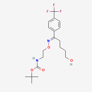 tert-butyl N-[2-[(E)-[5-hydroxy-1-[4-(trifluoromethyl)phenyl]pentylidene]amino]oxyethyl]carbamate