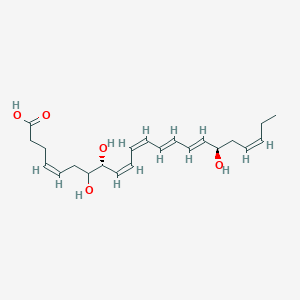 molecular formula C22H32O5 B12340231 7S,8R,17R-Trihydroxy-4Z,9E,11E,13Z,15E19Z-docosahexaenoic acid 