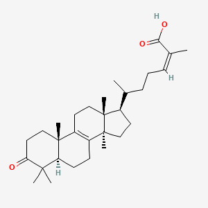 molecular formula C30H46O3 B12340251 (Z)-2-methyl-6-[(5R,10S,13R,14R,17R)-4,4,10,13,14-pentamethyl-3-oxo-1,2,5,6,7,11,12,15,16,17-decahydrocyclopenta[a]phenanthren-17-yl]hept-2-enoic acid 