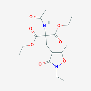 2-Acetylamino-2-(2-ethyl-5-methyl-3-oxo-2,3-dihydro-isoxazol-4-ylmethyl)-malonic Acid Diethyl Ester