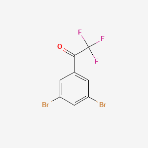 molecular formula C8H3Br2F3O B12340338 1-(3,5-Dibromophenyl)-2,2,2-trifluoroethanone CAS No. 1190865-42-9