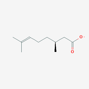molecular formula C10H17O2- B1234036 (S)-(-)-citronellate 