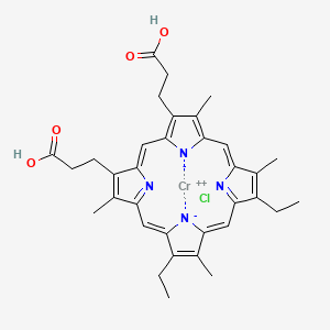 3-[18-(2-carboxyethyl)-8,13-diethyl-3,7,12,17-tetramethylporphyrin-21,23-diid-2-yl]propanoic acid;chlorochromium(2+)