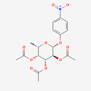 molecular formula C18H21NO10 B12340389 4-nitrophenyl 2,3,4-tri-O-acetyl-Beta-L-fucopyranoside CAS No. 24332-99-8