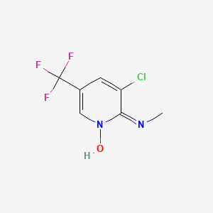 molecular formula C7H6ClF3N2O B12340398 3-Chloro-2-(methylamino)-5-(trifluoromethyl)pyridine 1-oxide 