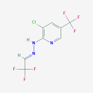 3-chloro-2-[(E)-2-(2,2,2-trifluoroethylidene)hydrazin-1-yl]-5-(trifluoromethyl)pyridine