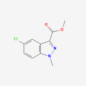 molecular formula C10H9ClN2O2 B12340406 1H-Indazole-3-carboxylic acid, 5-chloro-1-methyl-, methyl ester CAS No. 1620412-40-9