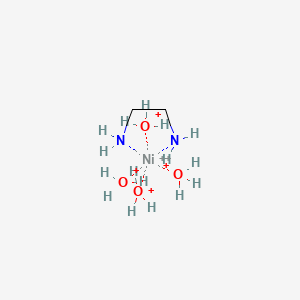 molecular formula C2H20N2NiO4+6 B1234041 tetraaqua(ethane-1,2-diamine)nickel(II) 