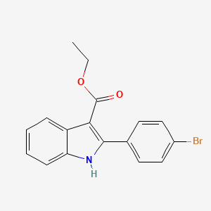 molecular formula C17H14BrNO2 B12340427 ethyl 2-(4-bromophenyl)-1H-indole-3-carboxylate 