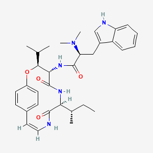 molecular formula C33H43N5O4 B1234043 Amphibine A CAS No. 36535-97-4