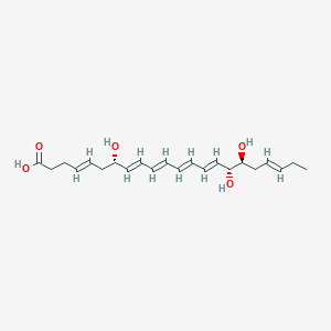 (4E,7S,8E,10E,12E,14E,16R,17S,19E)-7,16,17-trihydroxydocosa-4,8,10,12,14,19-hexaenoic acid