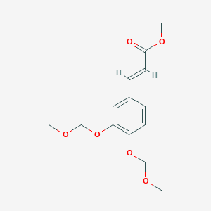 molecular formula C14H18O6 B12340494 2-Propenoic acid, 3-[3,4-bis(methoxymethoxy)phenyl]-, methyl ester 