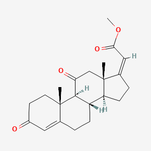 molecular formula C22H28O4 B1234051 3,11-二氧孕-4,17(20)-二烯-21-酸甲酯 (Z)- CAS No. 1474-15-3