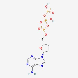 molecular formula C10H14N5O9P3+2 B12340513 Adenosine5'-(tetrahydrogen triphosphate), 2',3'-dideoxy- 