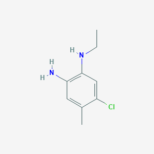 molecular formula C9H13ClN2 B12340517 5-Chloro-N1-ethyl-4-methylbenzene-1,2-diamine 