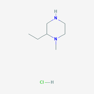 molecular formula C7H17ClN2 B12340520 2-Ethyl-1-methylpiperazine hydrochloride 