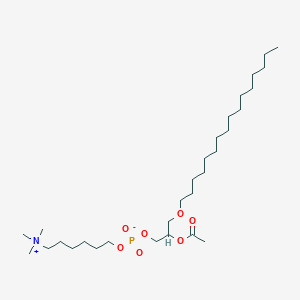 molecular formula C30H62NO7P B12340523 1-O-Hexadecyl-2-acetyl-sn-glycero-3-phospho-(N,N,N-trimethyl)-hexanolamine 