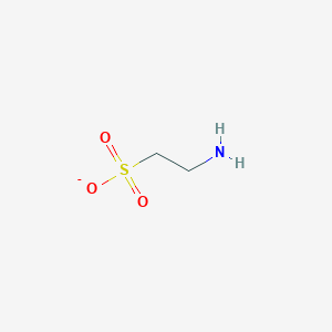 molecular formula C2H6NO3S- B1234054 2-氨基乙磺酸 