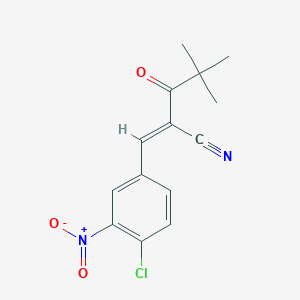 (2E)-2-[(4-chloro-3-nitrophenyl)methylidene]-4,4-dimethyl-3-oxopentanenitrile