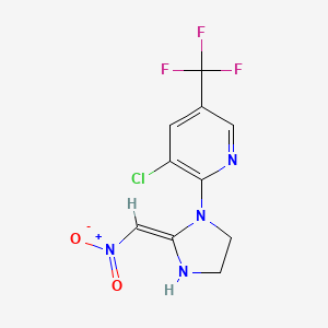 molecular formula C10H8ClF3N4O2 B12340607 3-chloro-2-[(2E)-2-(nitromethylidene)imidazolidin-1-yl]-5-(trifluoromethyl)pyridine 