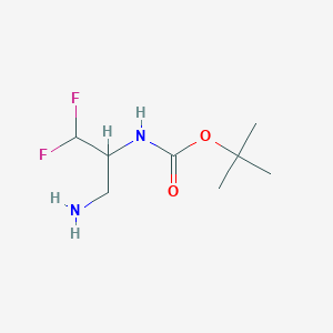 molecular formula C8H16F2N2O2 B12340667 tert-Butyl (3-amino-1,1-difluoropropan-2-yl)carbamate 