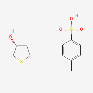 molecular formula C11H16O4S2 B12340685 Thiophene-3-ol, tetrahydro-, 4-methylbenzenesulfonate, (R)- 