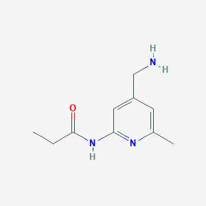 molecular formula C10H15N3O B12340697 N-(4-(aminomethyl)-6-methylpyridin-2-yl)propionamide 