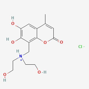 Coumarin, 8-((bis(2-hydroxyethyl)amino)methyl)-6,7-dihydroxy-4-methyl-, hydrochloride