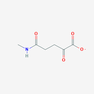 molecular formula C6H8NO4- B1234078 N-甲基-2-氧代戊二酰胺酸 