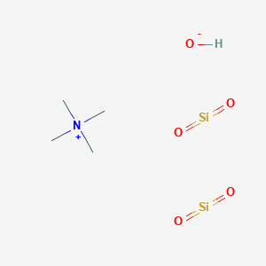 molecular formula C4H13NO5Si2 B12340784 Dioxosilane;tetramethylazanium;hydroxide 