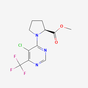 methyl (2S)-1-[5-chloro-6-(trifluoromethyl)pyrimidin-4-yl]pyrrolidine-2-carboxylate