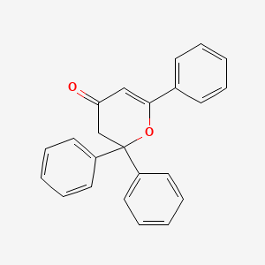 molecular formula C23H18O2 B12340807 2,2,6-Triphenyl-2H-pyran-4(3H)-one 