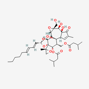 [(1R,2R,6S,7S,8R,10S,11S,12R,14S,16S,17S,18R)-6,7-dihydroxy-8-(hydroxymethyl)-4-methyl-17-(3-methylbutanoyloxy)-16-[(2R)-2-methyloxiran-2-yl]-14-[(1E,3E)-nona-1,3-dienyl]-5-oxo-9,13,15,19-tetraoxahexacyclo[12.4.1.01,11.02,6.08,10.012,16]nonadec-3-en-18-yl]methyl 3-methylbutanoate