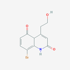 molecular formula C11H10BrNO3 B12340819 8-Bromo-4-(2-hydroxyethyl)-1,4a-dihydroquinoline-2,5-dione 